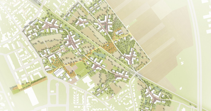 Städtebau Meerbusch Hoflandschaft Lageplan
