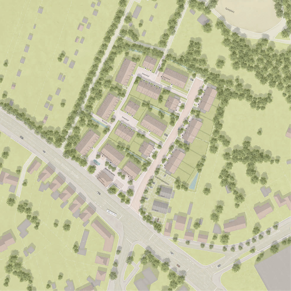 Städtebauprojekt Stadtgärtnerei in Bottrop Lageplan